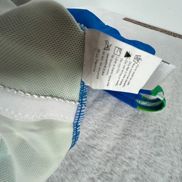 Real Comfort by Chadwick's Tropical Blue Floral Women One-Piece Swimsuit Size 14 - Picture 10 of 10